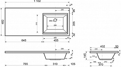 Style Line Мебель для ванной Даллас 110 R Люкс Plus 3 ящика белая – фотография-11